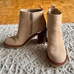 Vince Camuto Tan Suede Ankle Boots